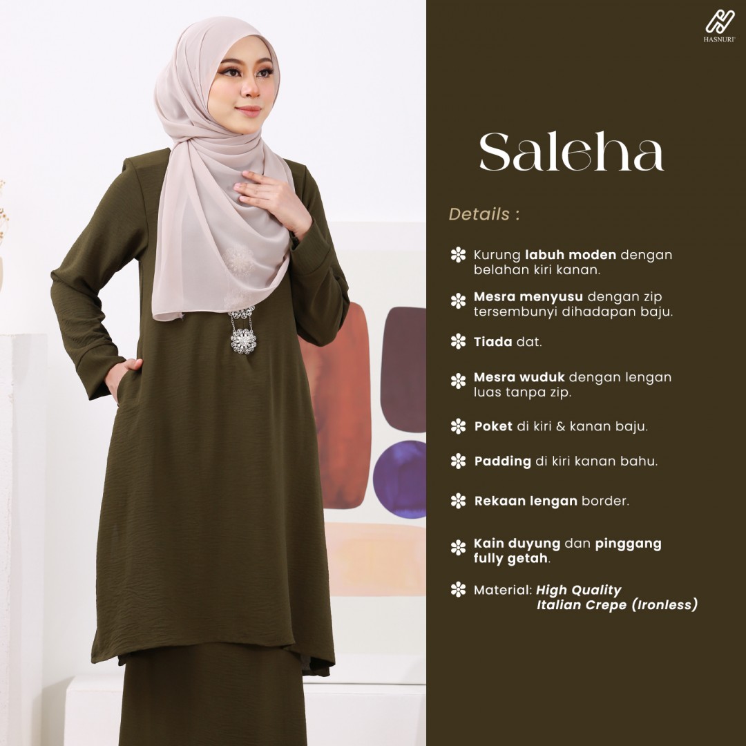 Kurung Saleha - Navy Blue