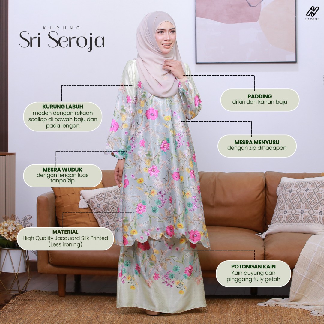 Kurung Sri Seroja - Mocha Latte