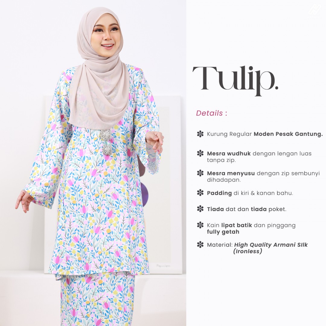Kurung Tulip - Green