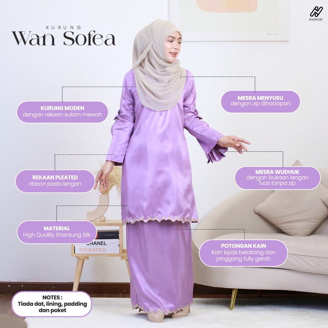 Kurung Wan Sofea - Royal Blue