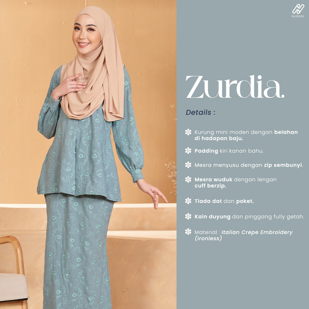 Kurung Zurdia - Matcha Green