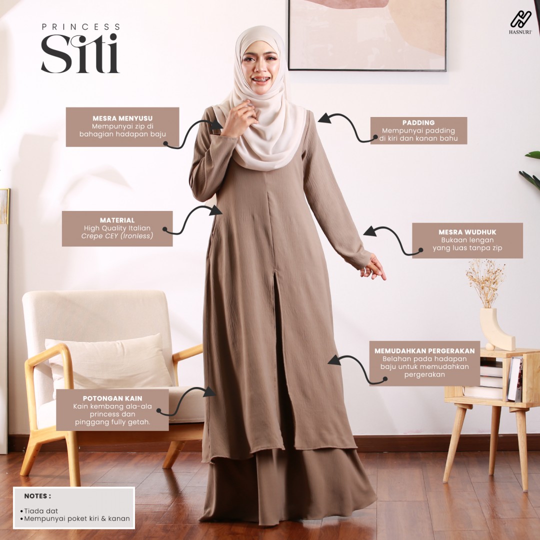Kurung Princess Siti - Black