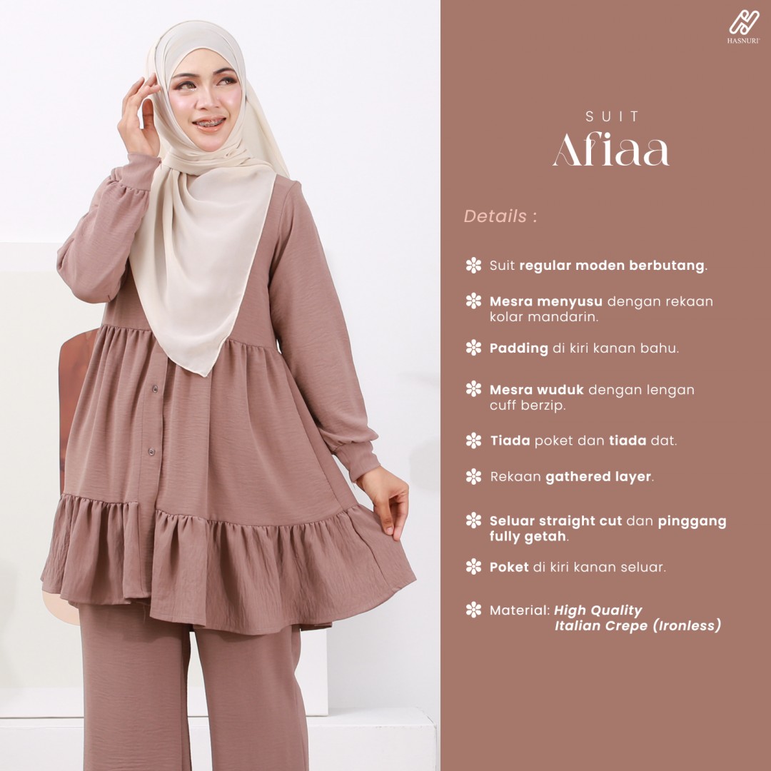 Suit Afiaa - Mauve