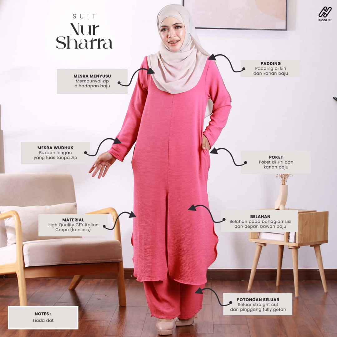 Suit Nur Sharra - Mauve