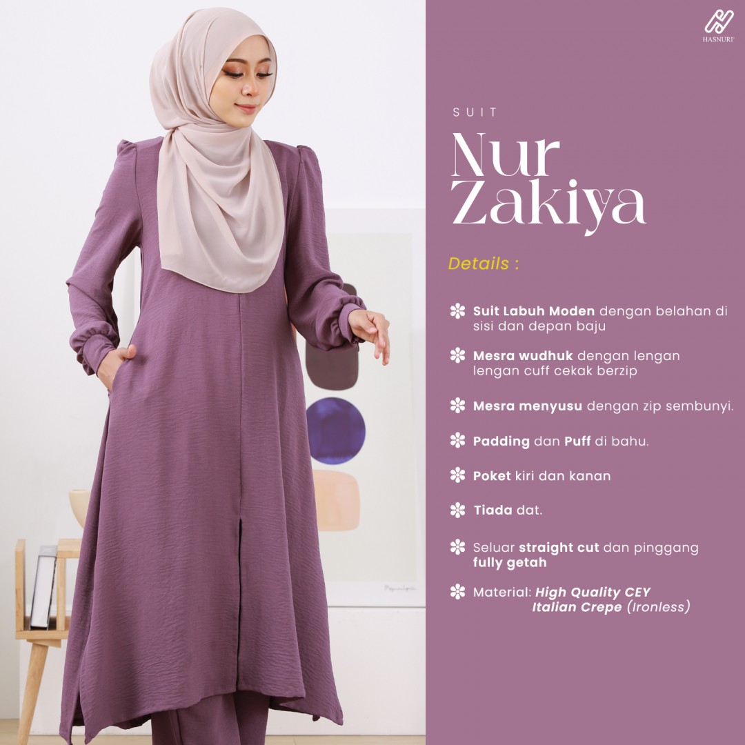Suit Nur Zakiya - Lime Green