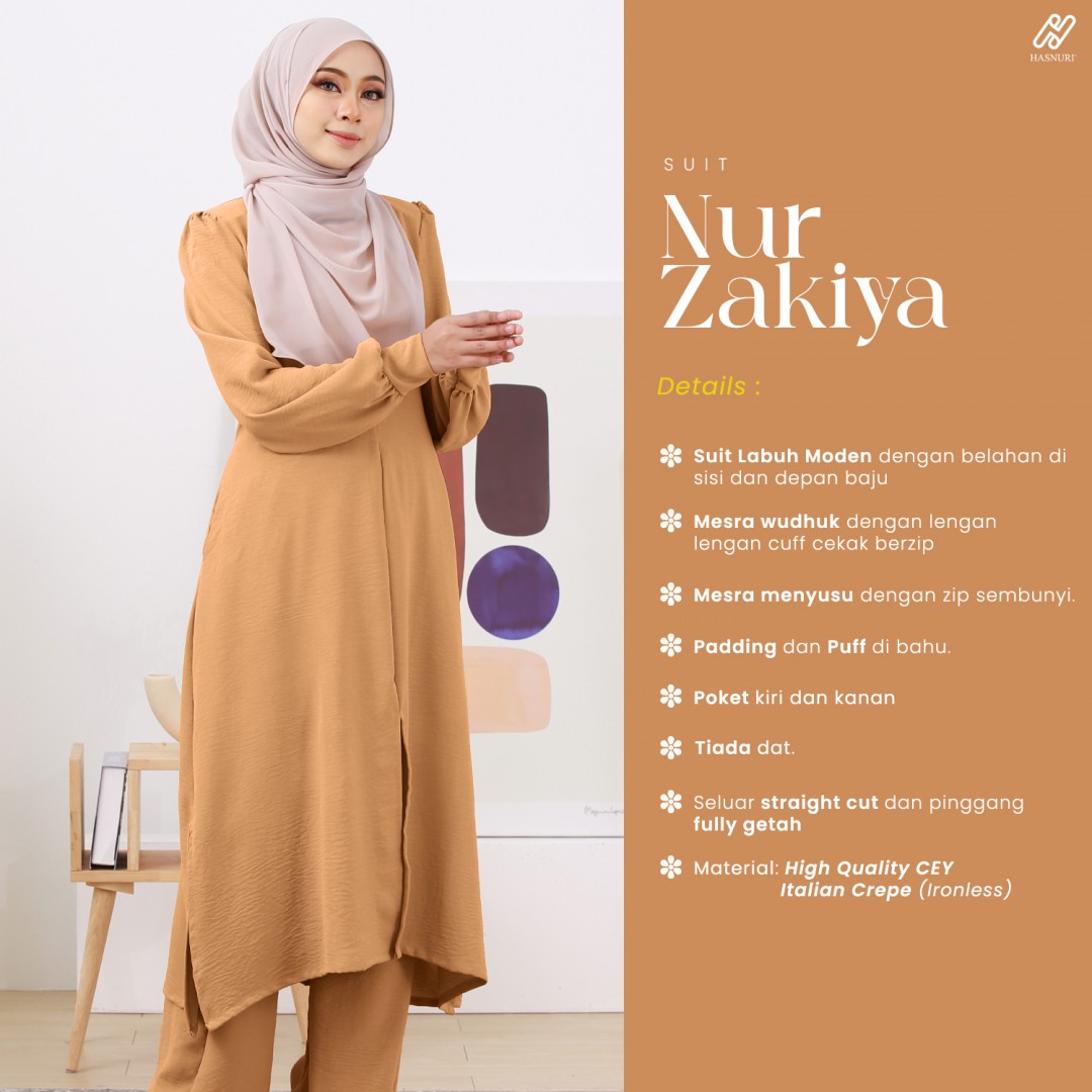Suit Nur Zakiya - Golden Brown