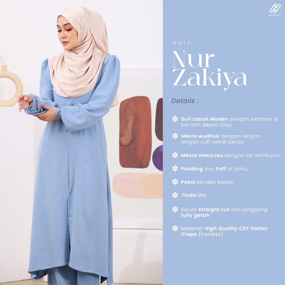 Suit Nur Zakiya - Dark Choc