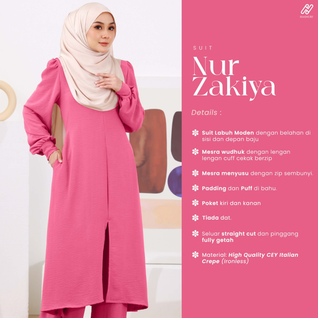 Suit Nur Zakiya - Rosy Brown