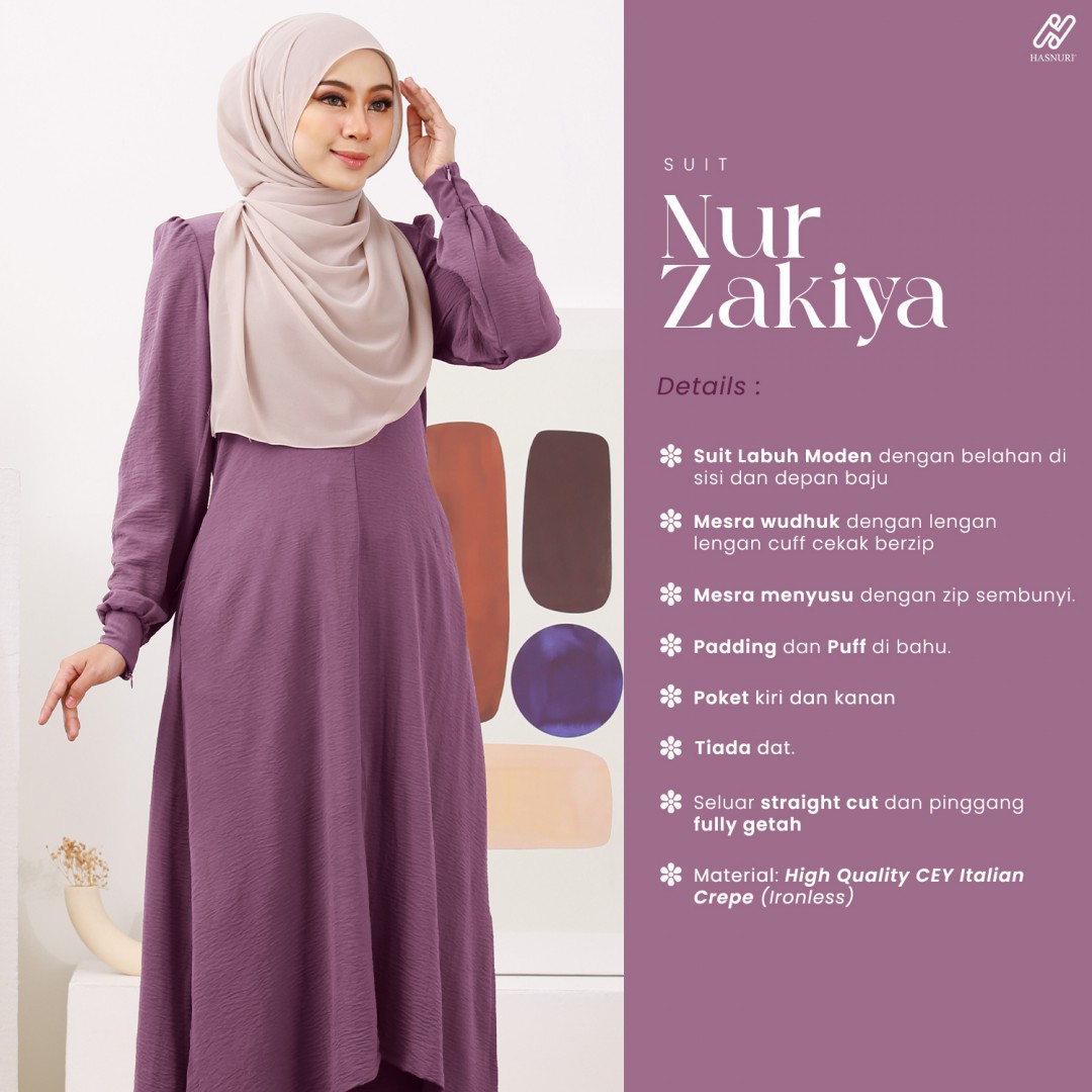Suit Nur Zakiya - Royal Blue