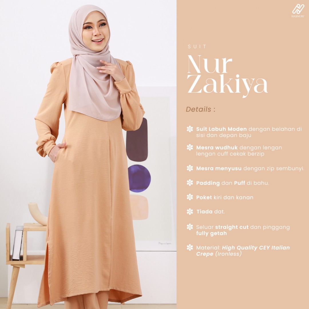 Suit Nur Zakiya - Deep Peach
