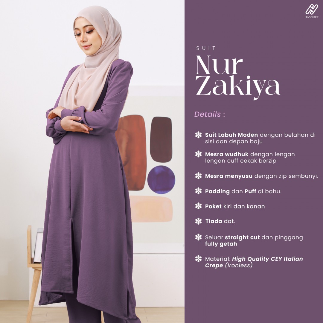 Suit Nur Zakiya - Orange
