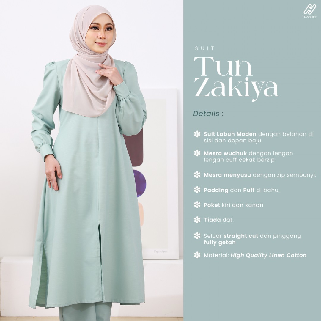 Suit Tun Zakiya - Mustard