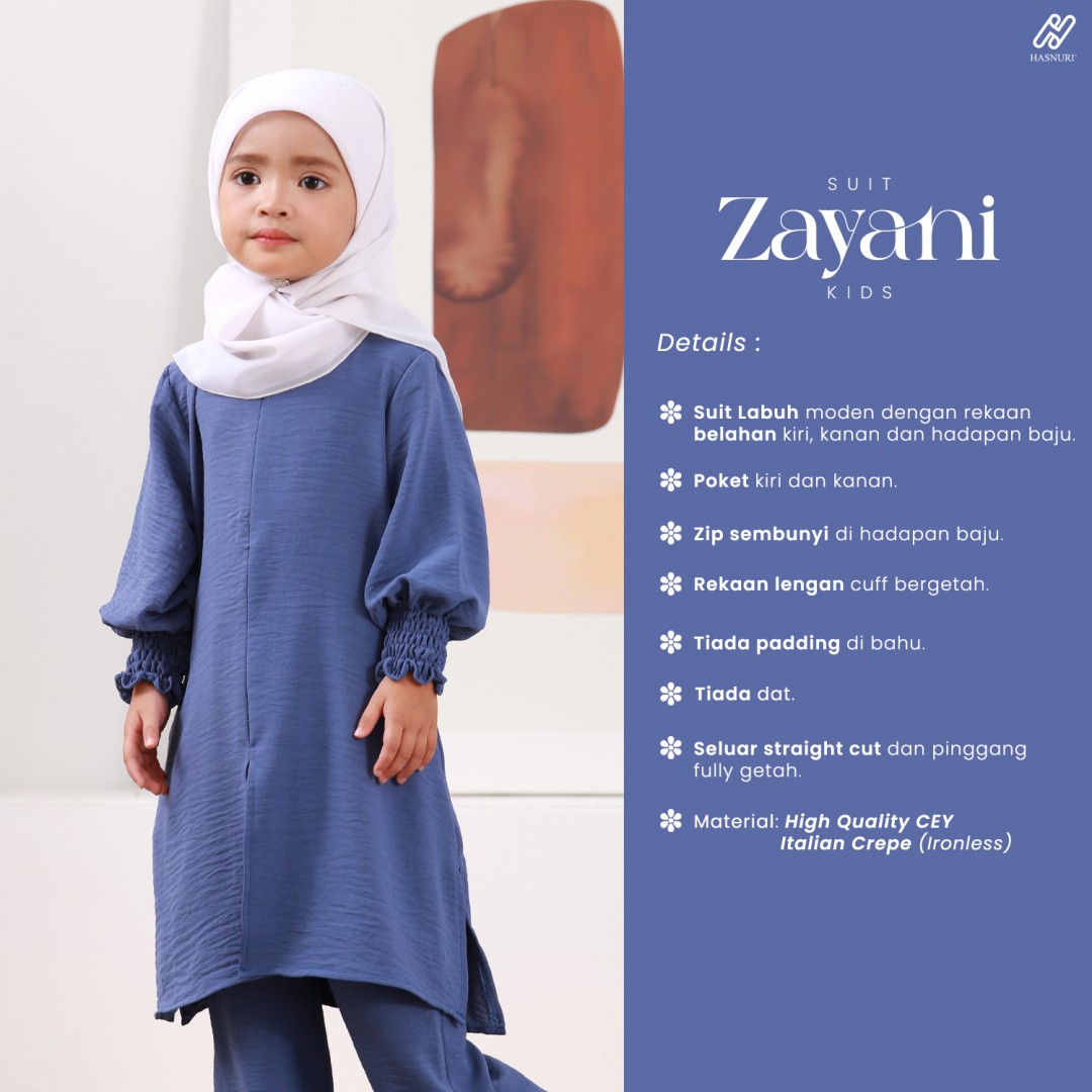 Suit Zayani Kids - Army Green