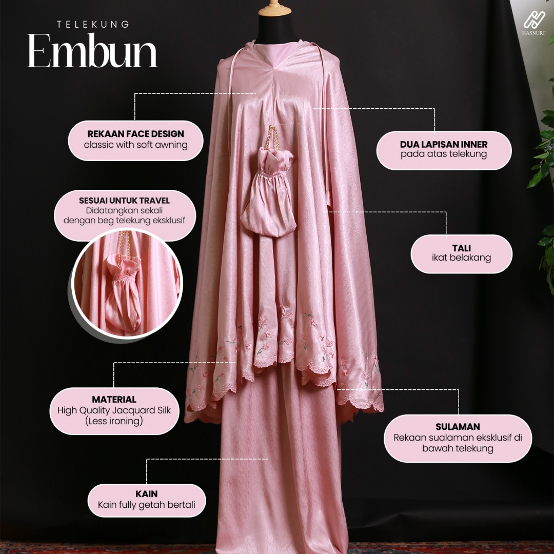 Telekung Embun - Bronze