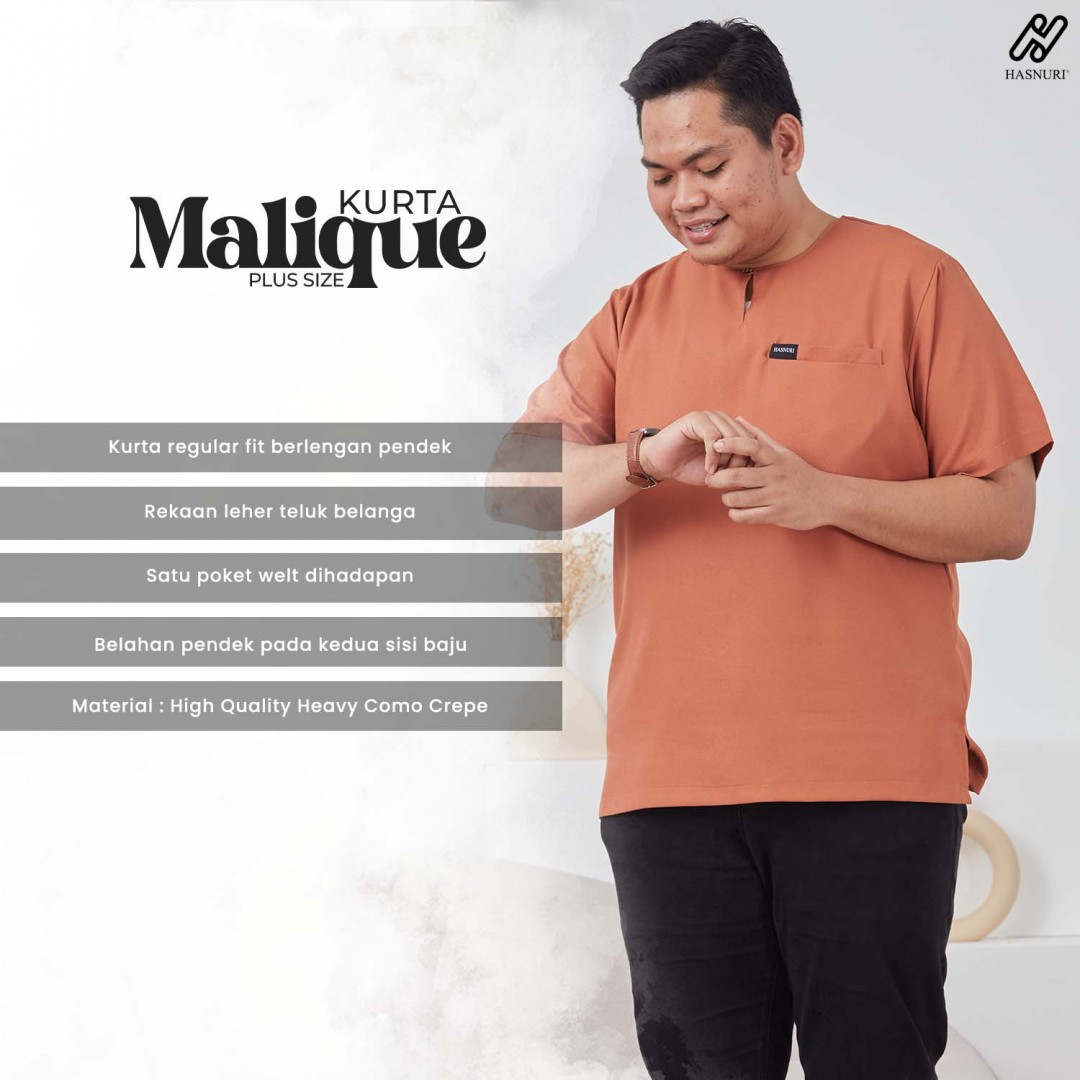 Kurta Malique Plus Size - Peach