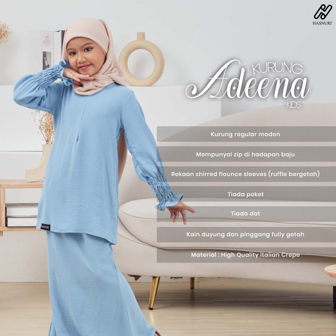 Kurung Adeena Kids - French Rose