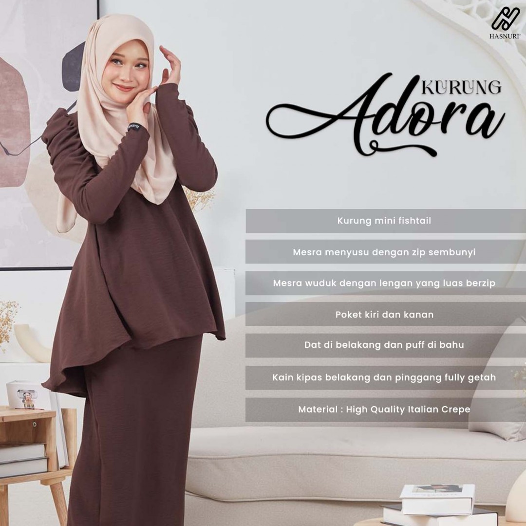Kurung Adora - Dusty Green