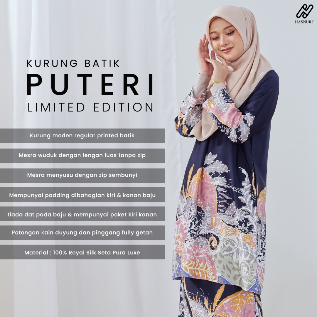 Kurung Batik Puteri - Red