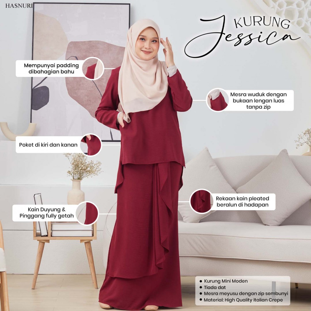 Kurung Jessica - Peach