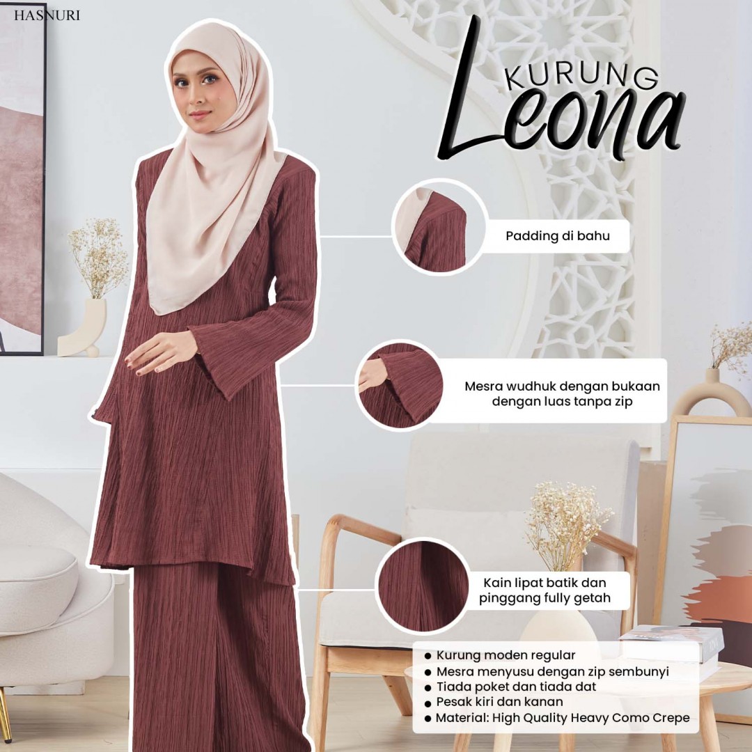 Kurung Leona - Red