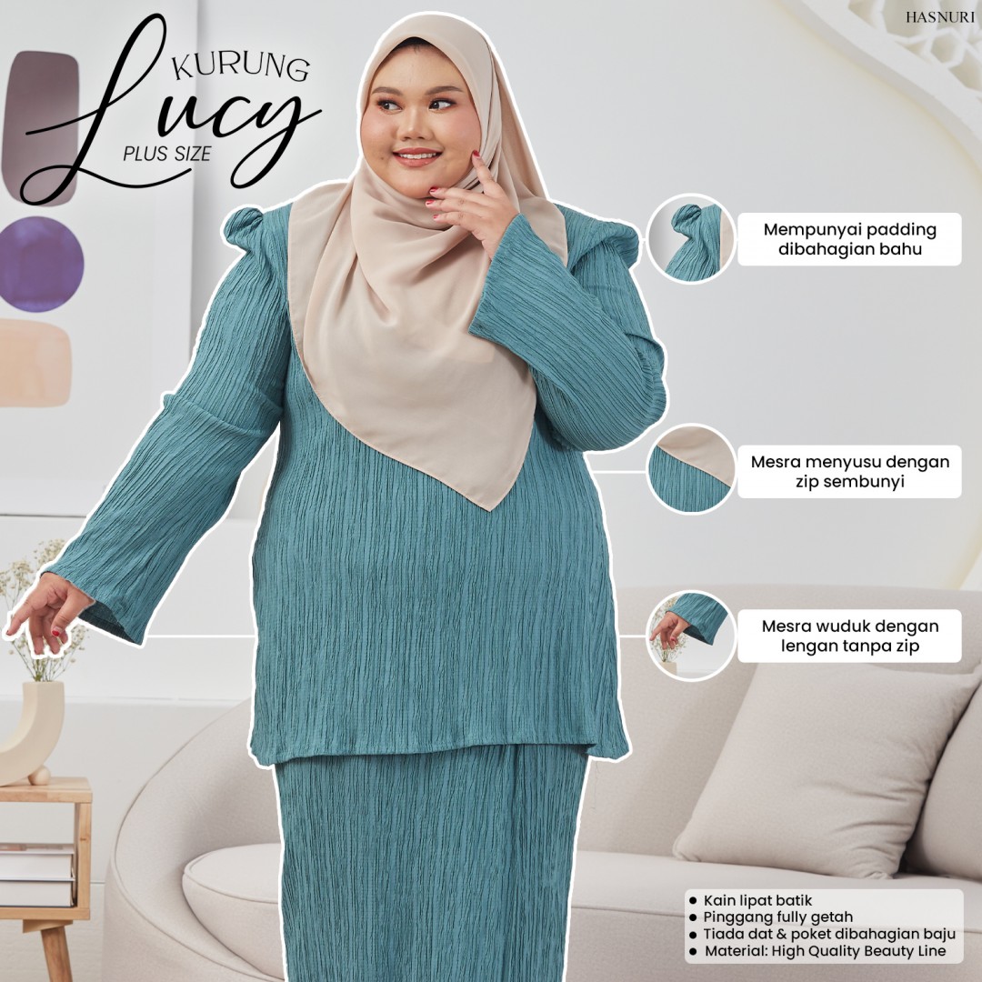 Kurung Lucy Plus Size - Purple