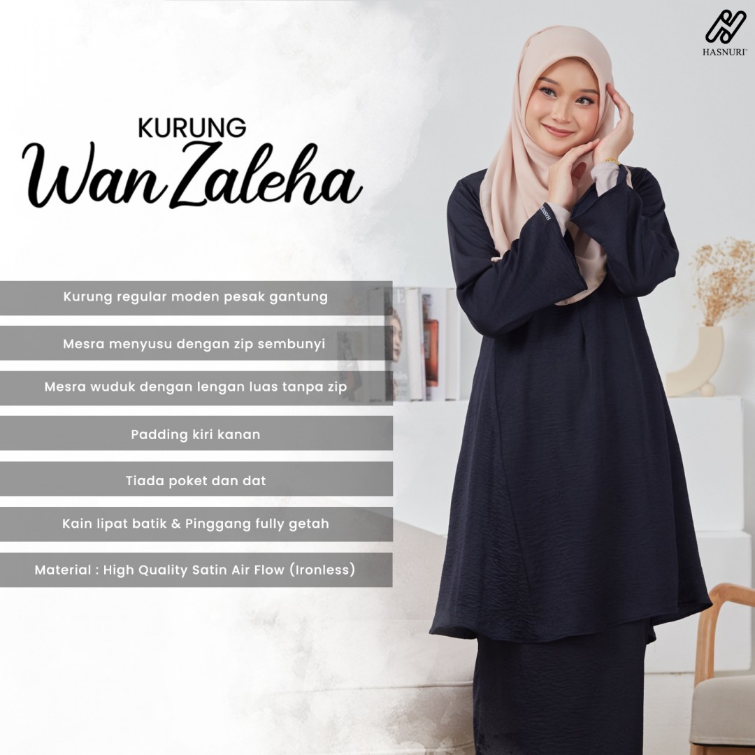 Kurung Wan Zaleha - Maroon