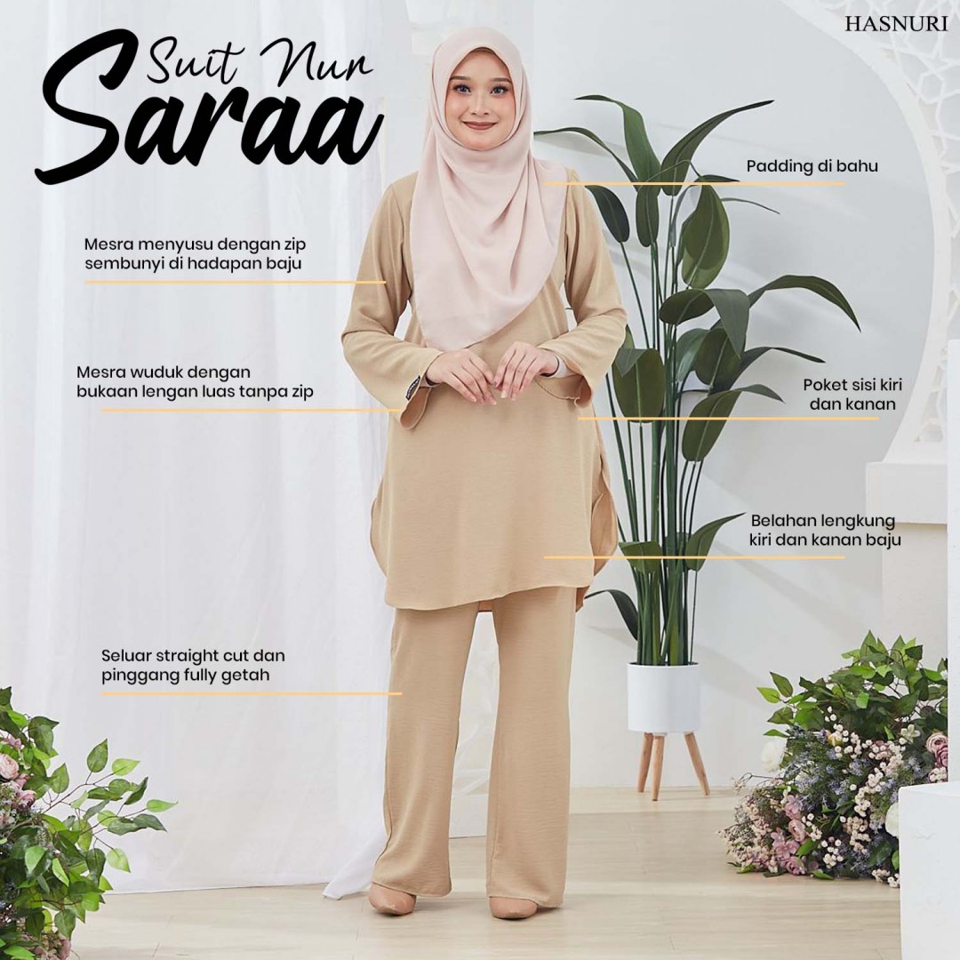 Suit Nur Saraa - Red