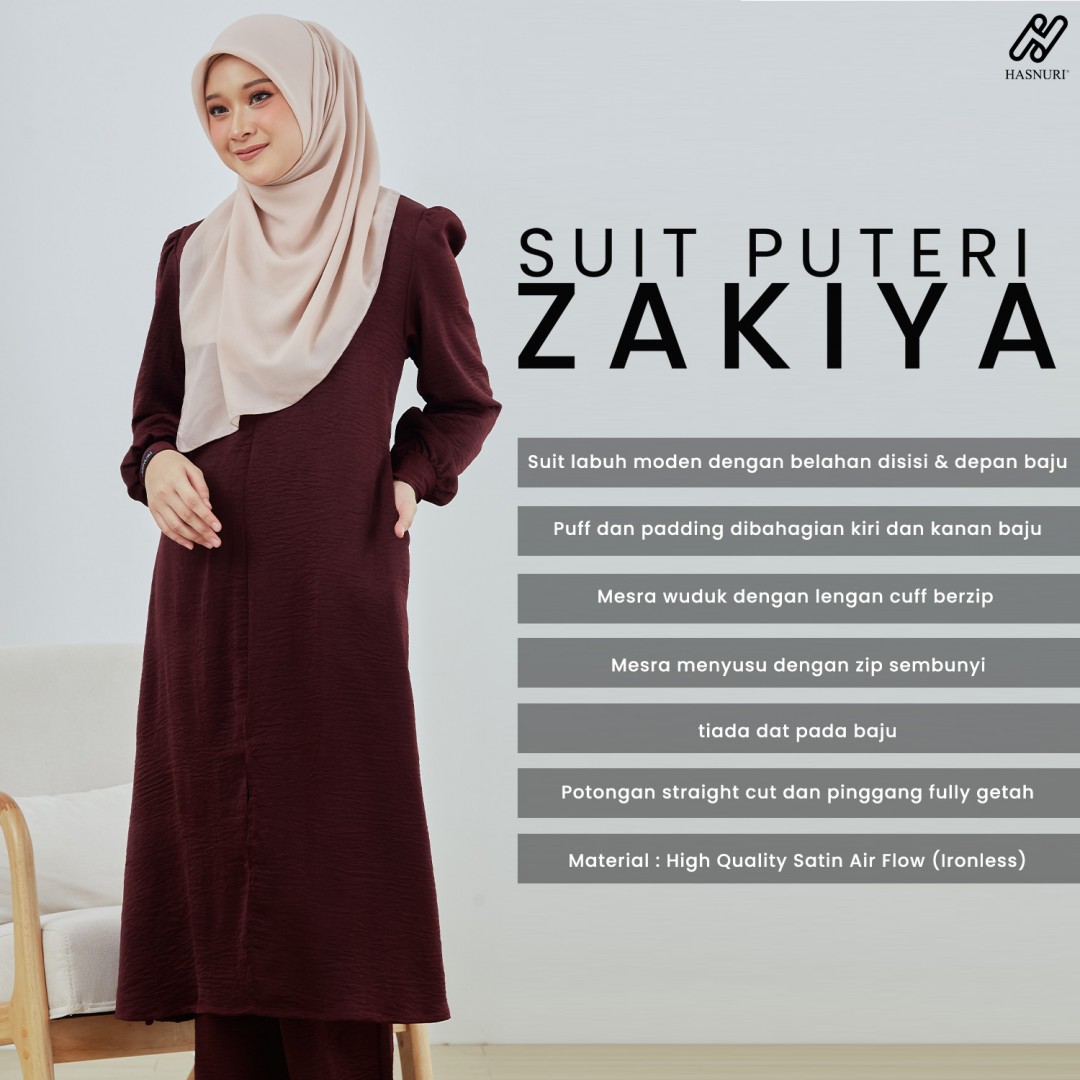 Suit Puteri Zakiya - Black