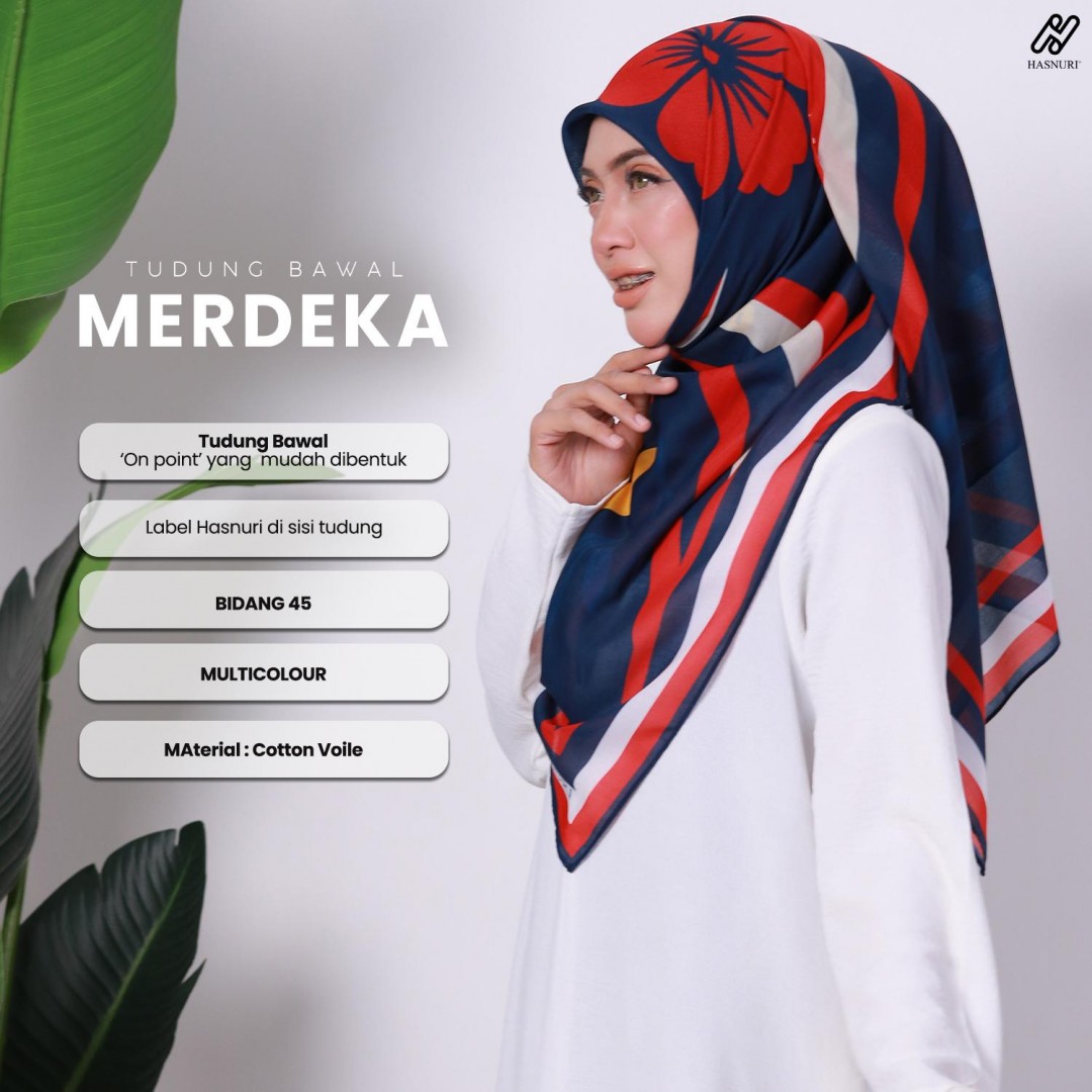 Tudung Bawal Merdeka - Gemilang