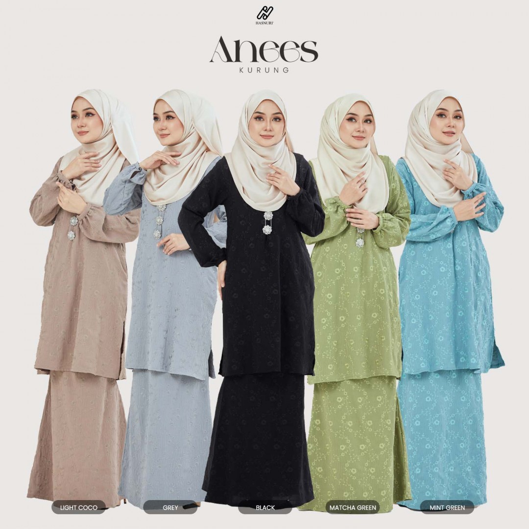 Kurung Anees - Matcha Green