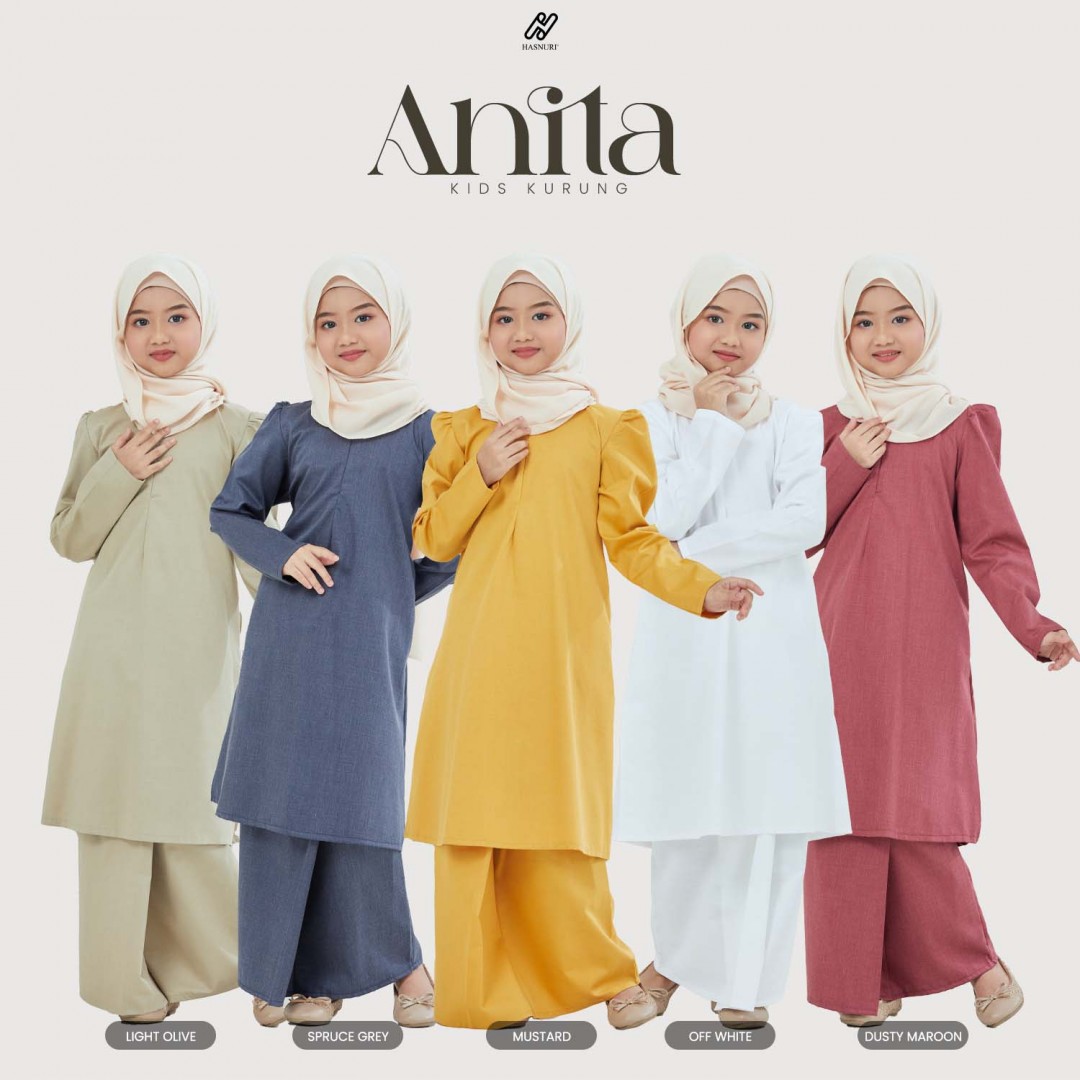 Kurung Anita Kids - Mustard