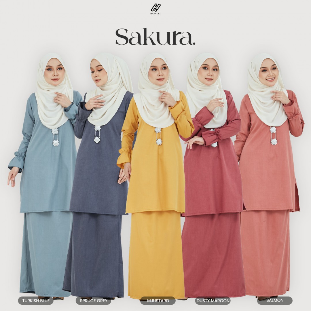 Kurung Sakura - Salmon