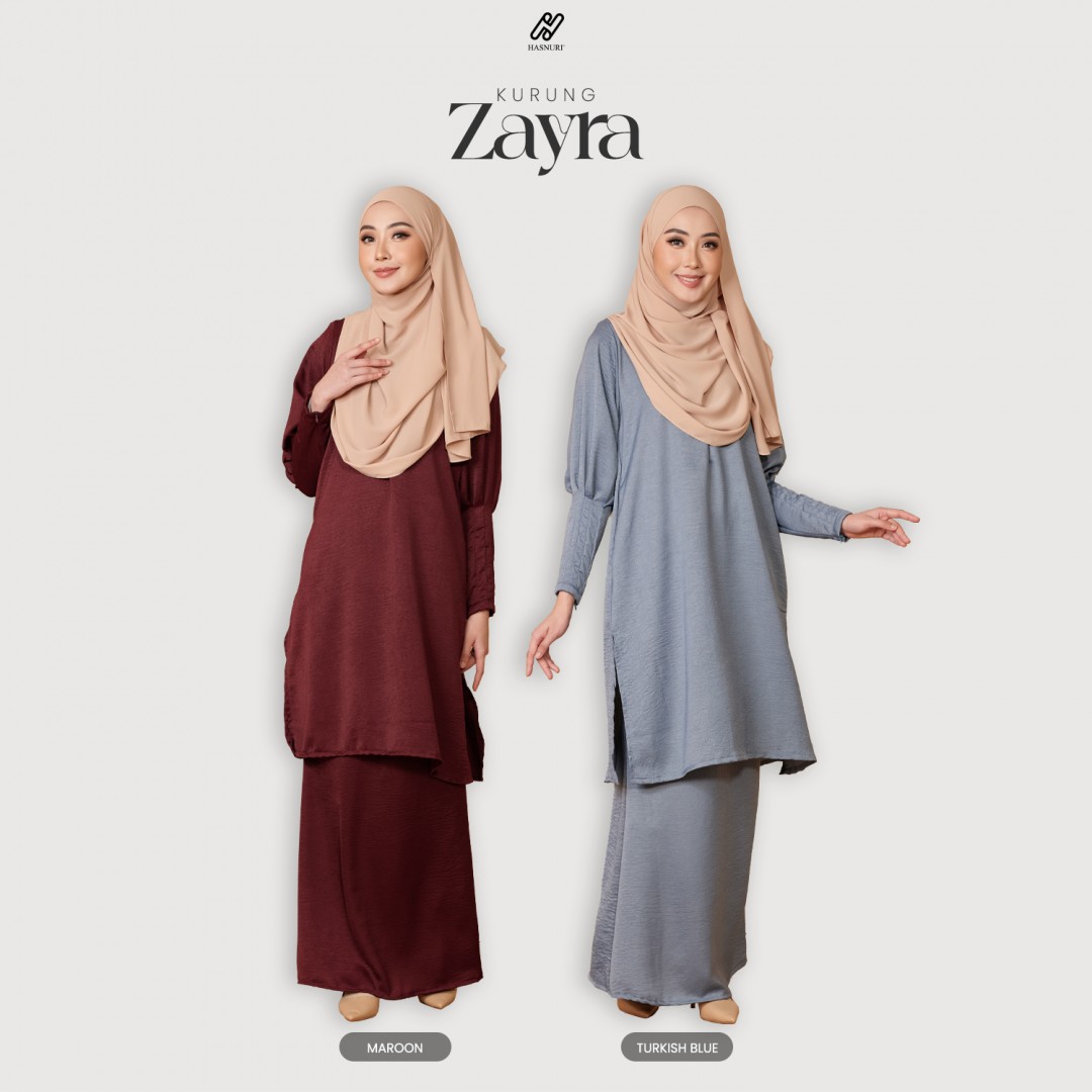 Kurung Zayra - Turkish Blue