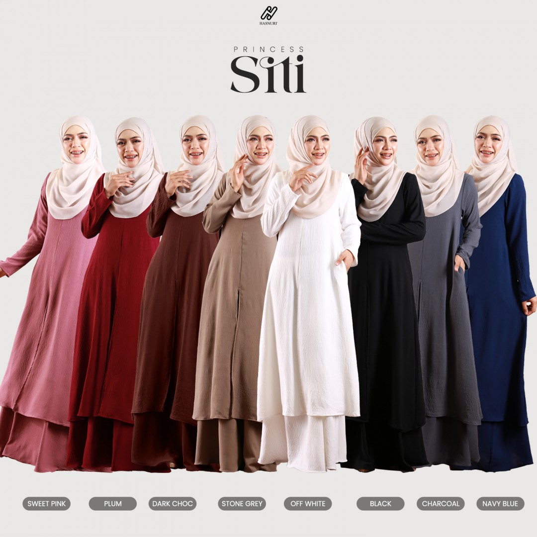 Kurung Princess Siti - Charcoal