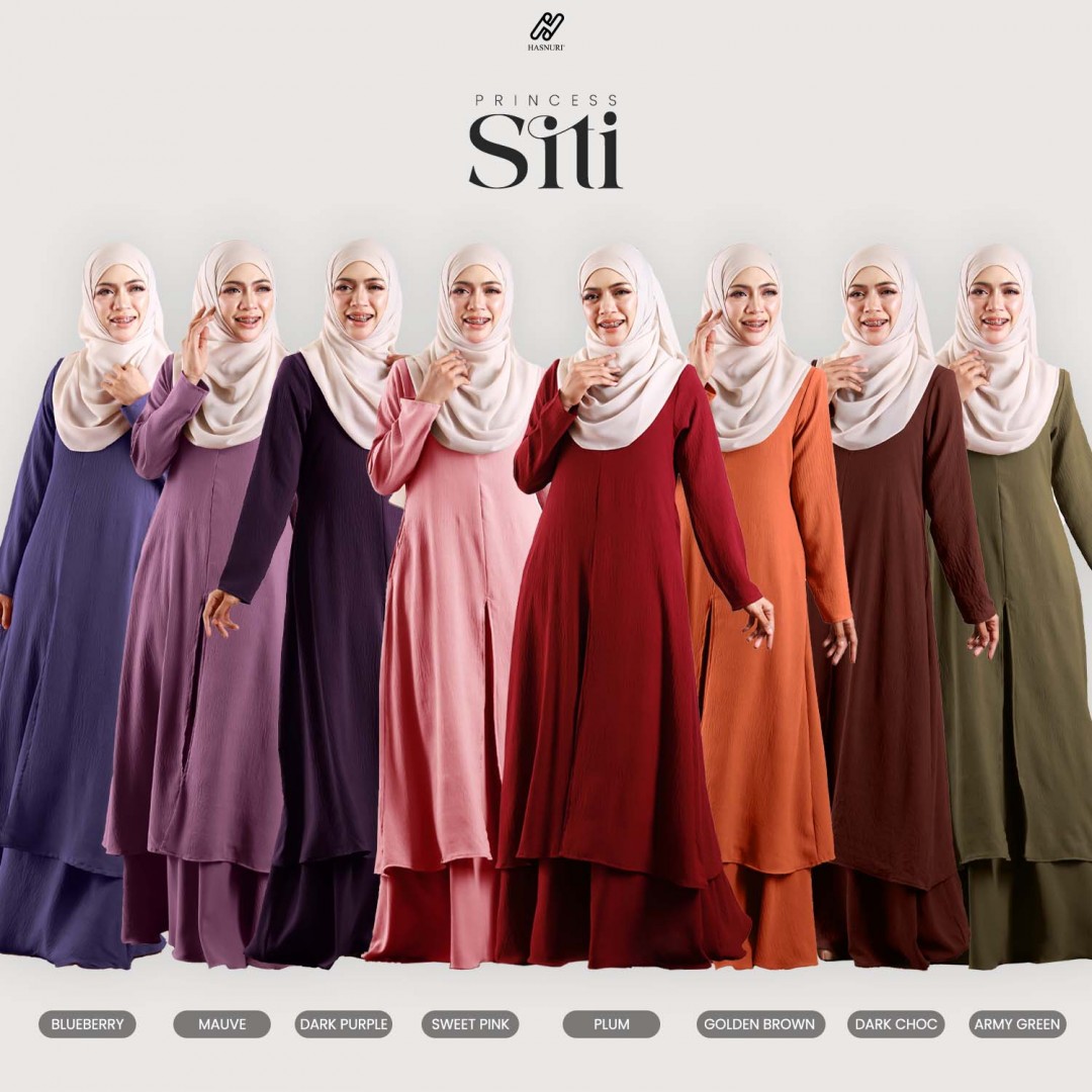 Kurung Princess Siti - Army Green