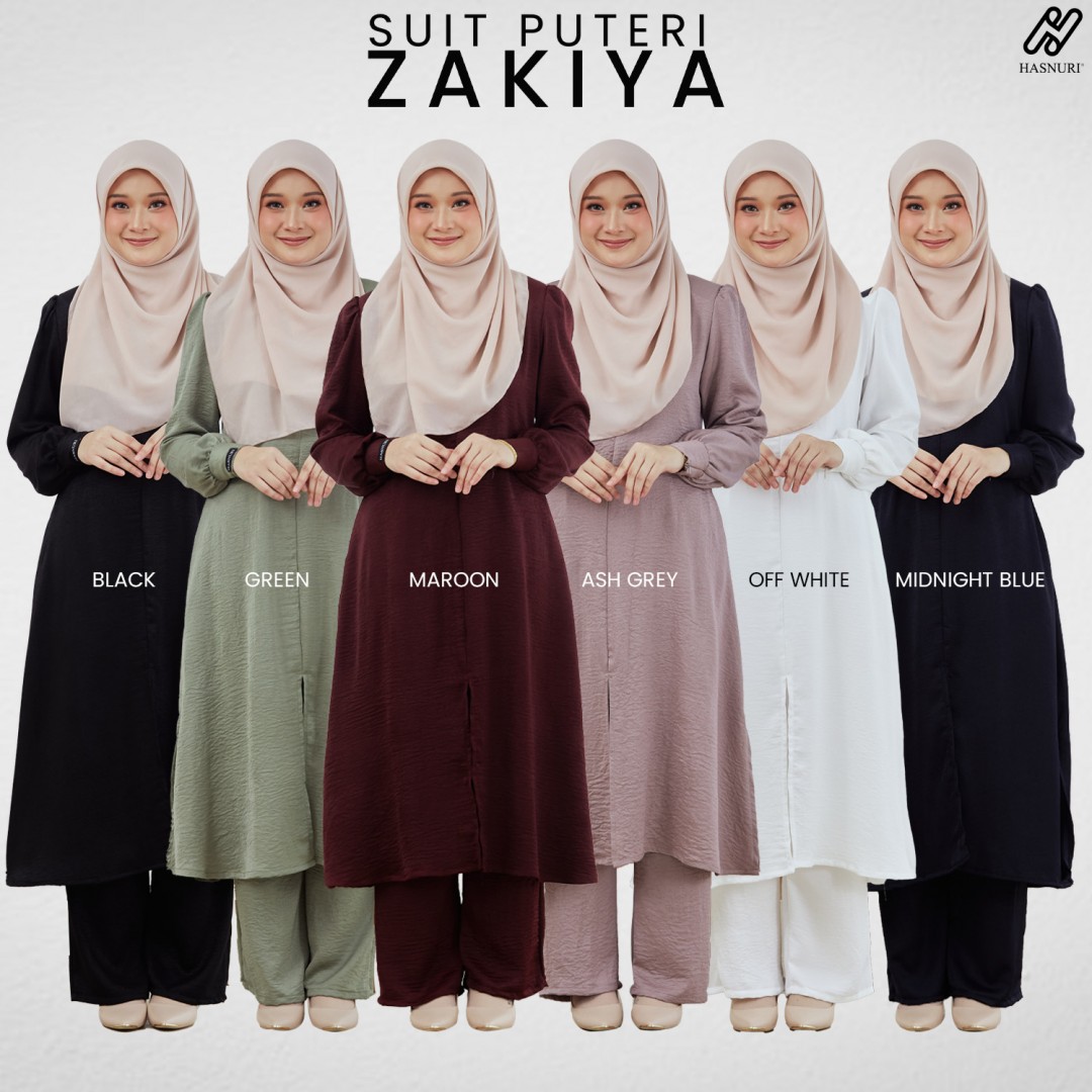 Suit Puteri Zakiya - Black