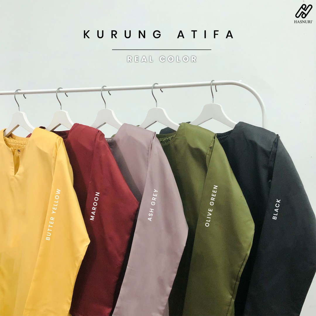 Kurung Atifa - Olive Green