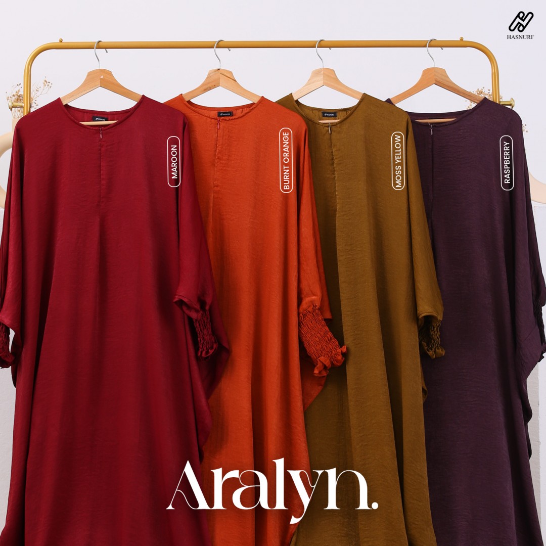 Jubah Aralyn - Maroon