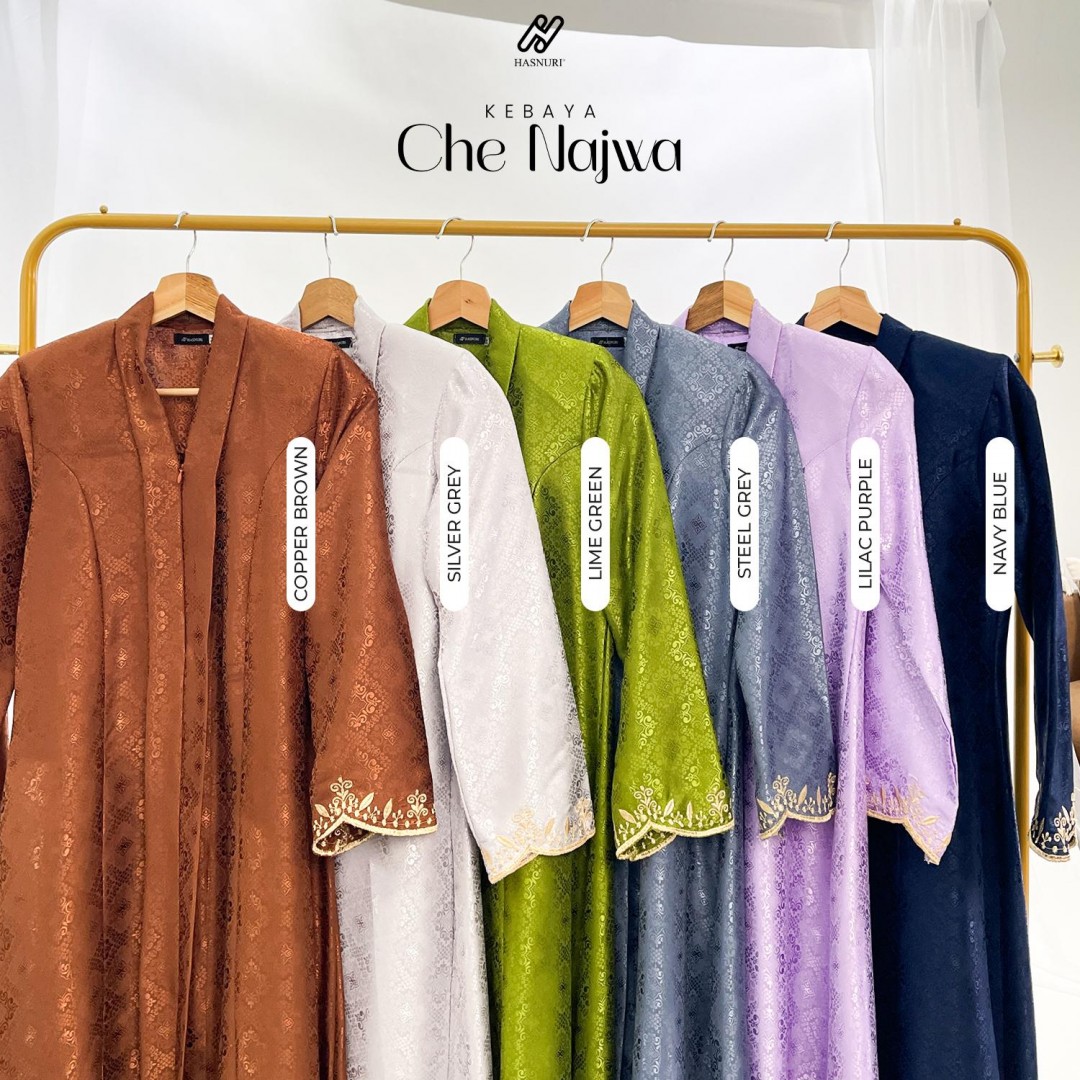 Kebaya Che Najwa - Steel Grey