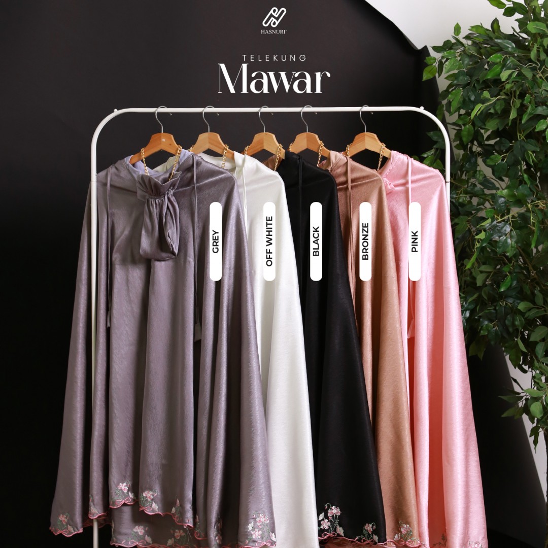 Telekung Mawar - Pink
