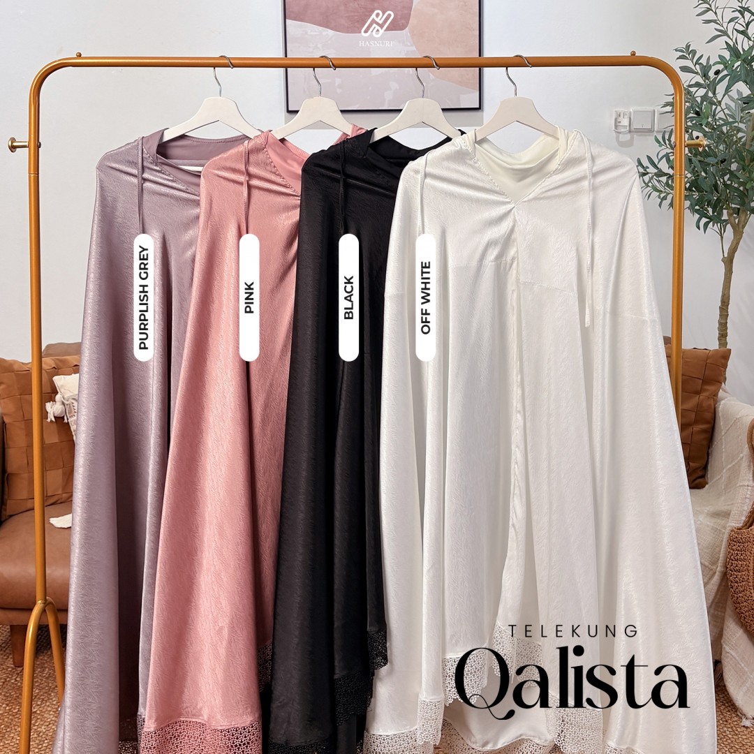 Telekung Qalista - Purplish Grey
