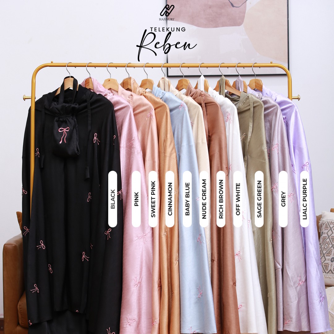 Telekung Reben - Sweet Pink