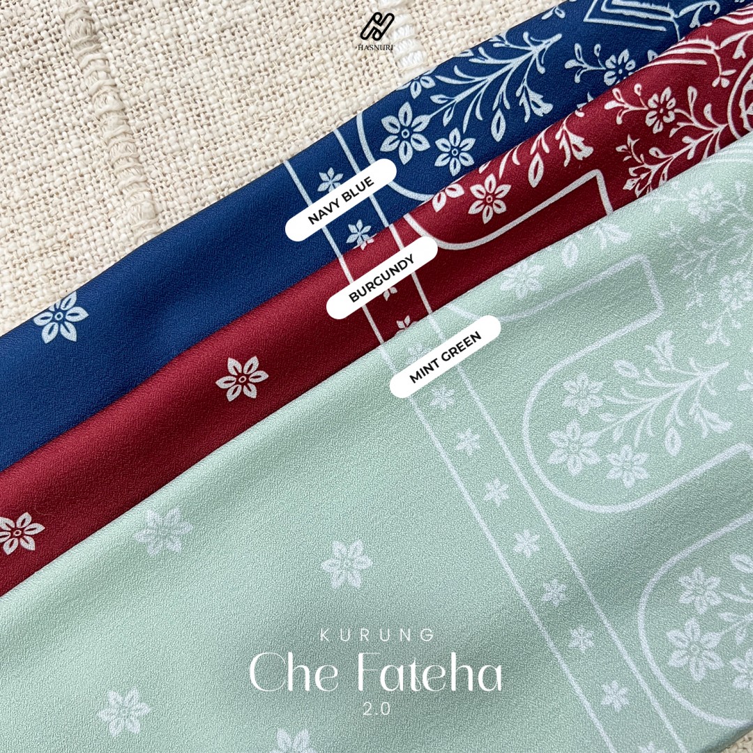 Kurung Che Fateha 2.0 - Navy Blue