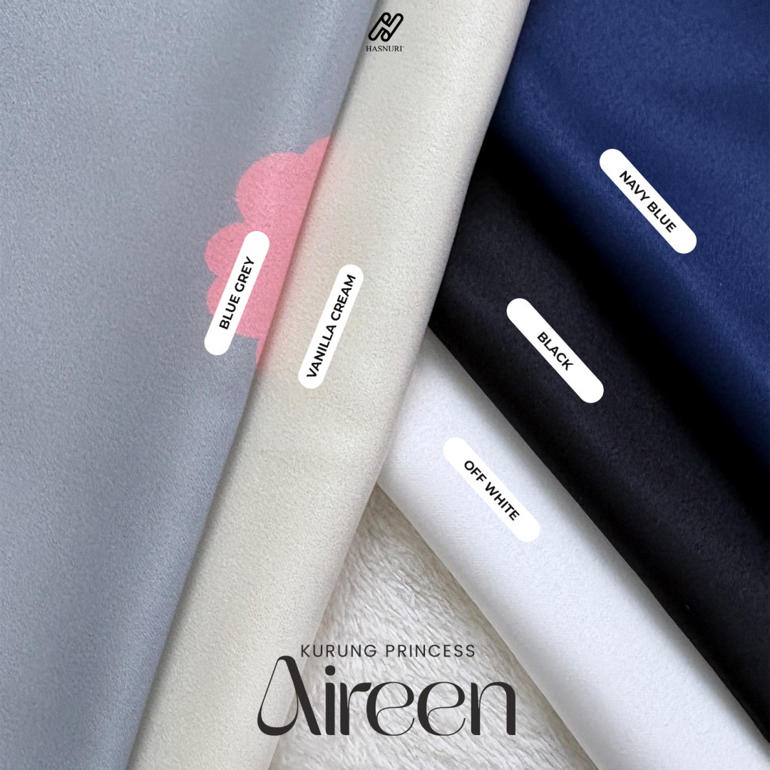 Kurung Princess Aireen Kids - Blue Grey