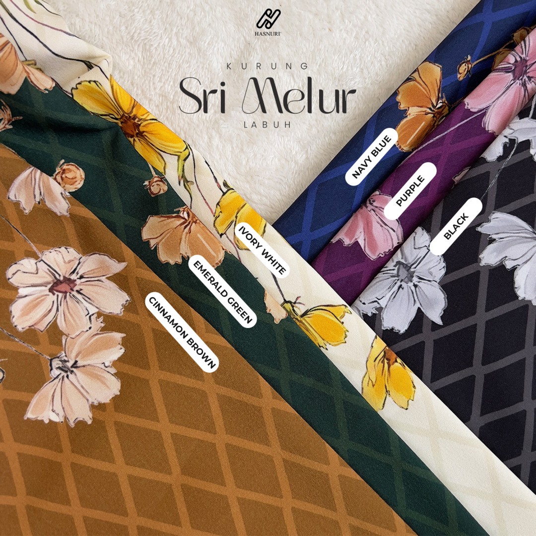 Kurung Sri Melur Labuh - Black