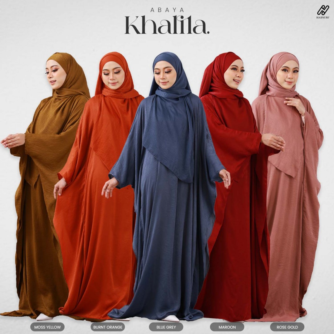 Abaya Khalila - Maroon