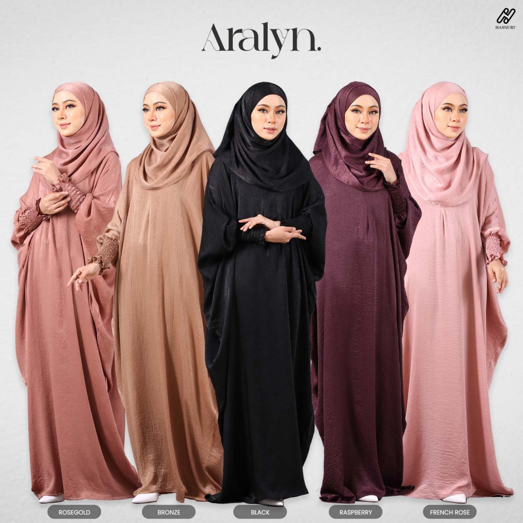 Jubah Aralyn - Maroon