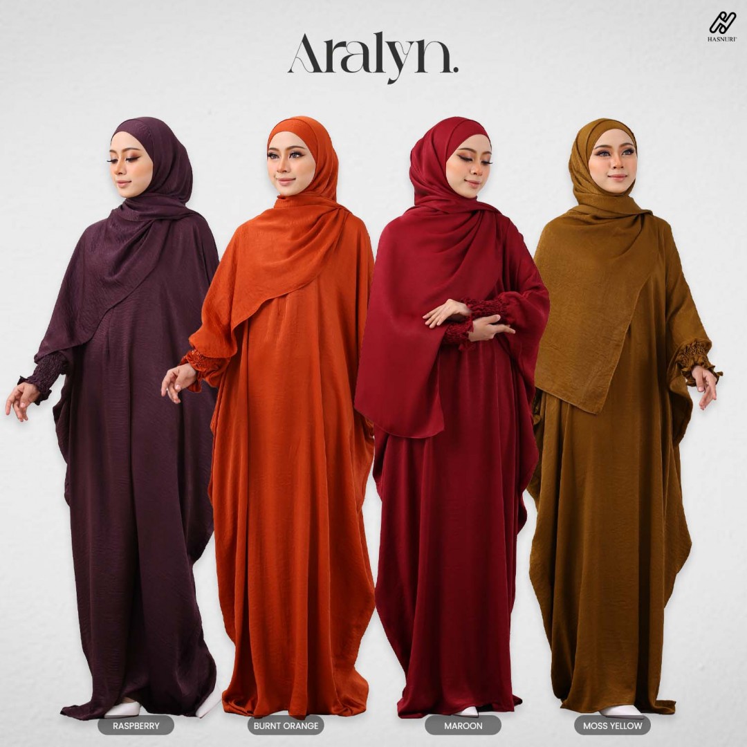 Jubah Aralyn - Maroon