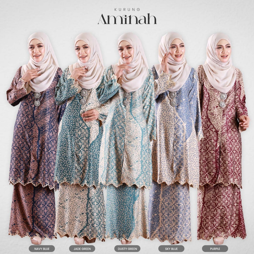 Kurung Aminah - Sky Blue