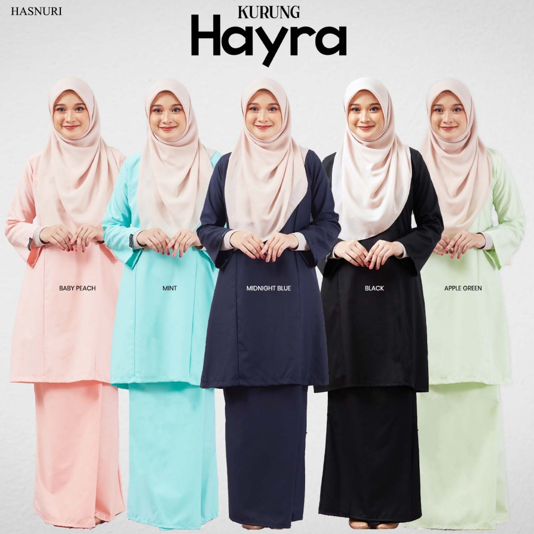 Kurung Hayra - Apple Green